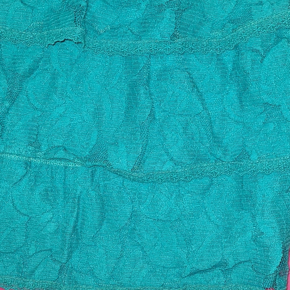 Aeropostale turquoise lace ruffle top - Picture 5 of 5